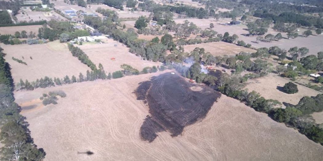 aerial photo of the fire